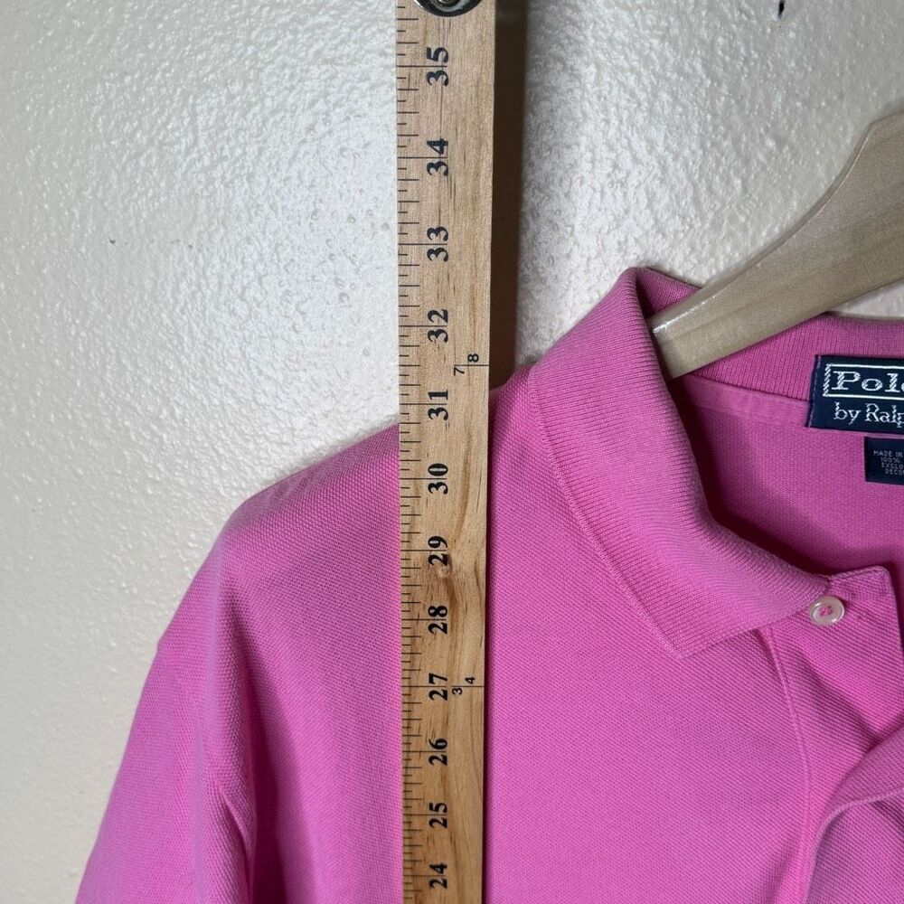 Polo Ralph Lauren Shirt Men's XL Pink Polo Cricket Crest Logo Short Sleeve - Picture 3 of 7